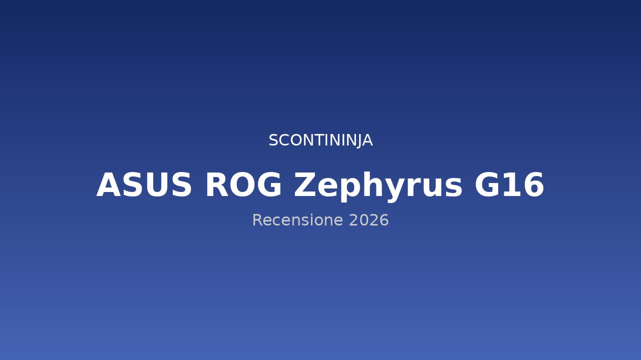 Recensione ASUS ROG Zephyrus G16 (2026): potenza gaming con RTX 5090 e OLED 240Hz
