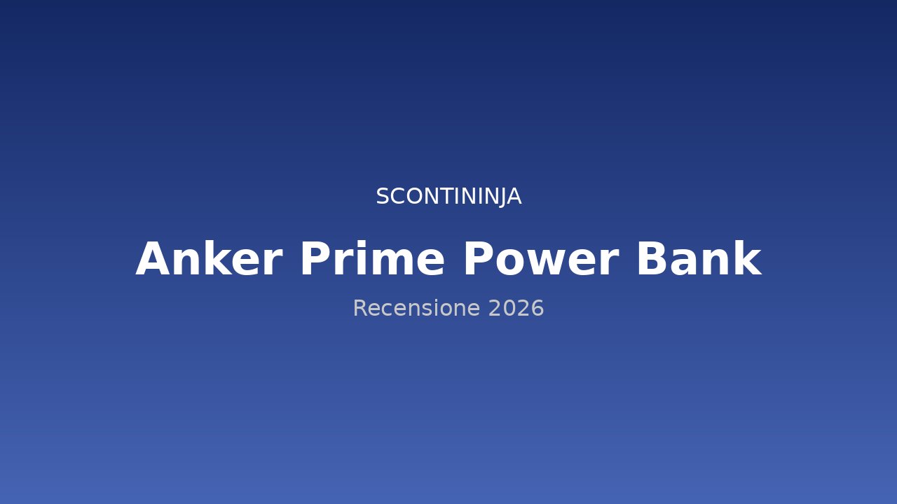 Copertina Recensione Anker Prime 27650mAh Power Bank (2026): potenza da portare in tasca