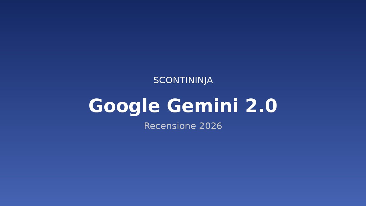 Copertina Recensione Google Gemini 2.0 (2026): l'AI che vive nei tuoi documenti