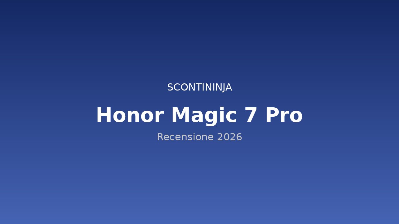Copertina Recensione Honor Magic 7 Pro (2026): AI, ricarica 100W e display OLED di nuova generazione